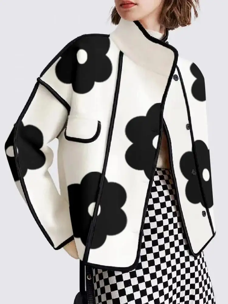 Jacket Winter Clothing - Женские весенне-осенние куртки, модные черные повседневные
