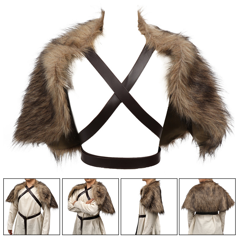 Jacket Winter Clothing - Плащ викинга, накидка с воротником из