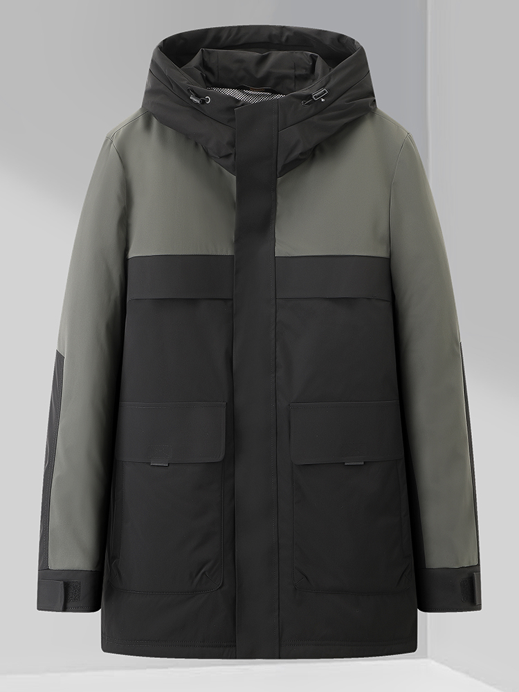 Winter Clothing Name - Мужская модная повседневная куртка-пуховик средней длины