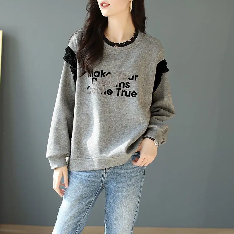 Winter Clothing Essentials For Women - Свободные серые женские пуловеры, топы, корейская