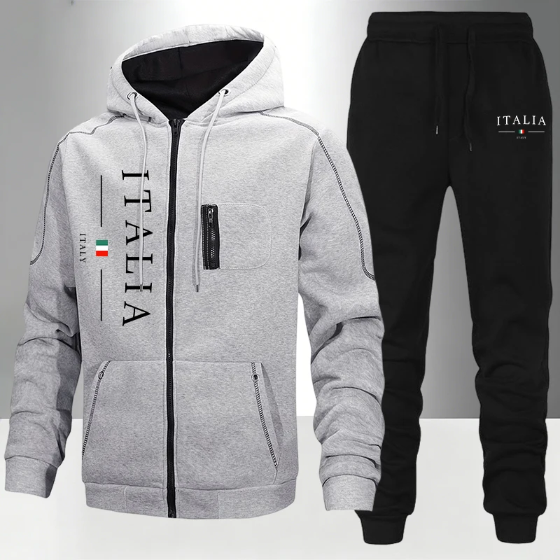Jacket Winter Clothing - Мужской спортивный костюм: повседневная толстовка на