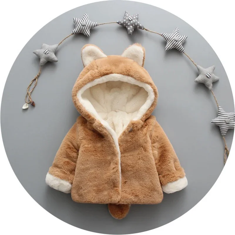 Милая плюшевая Детская куртка  – обзор и цена Winter Clothing Toddler Girl
